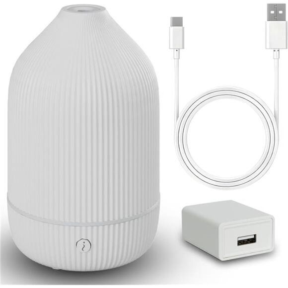 Mini Essential Oil Diffuser 100ML USB Aromatherapy 7 Color Changing Aroma Lamp - Picture 1 of 8